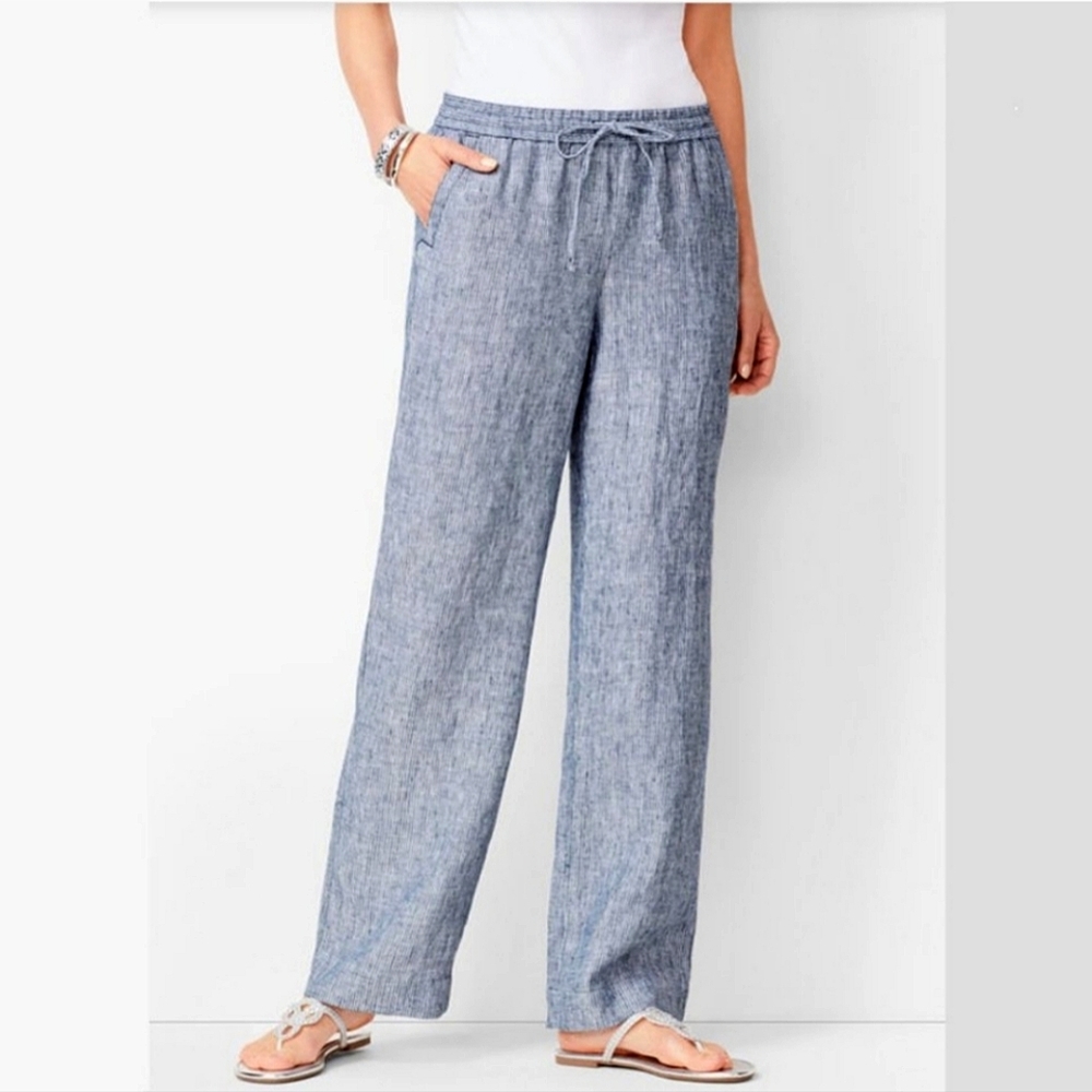 Talbots Chambray Wide Leg Pants